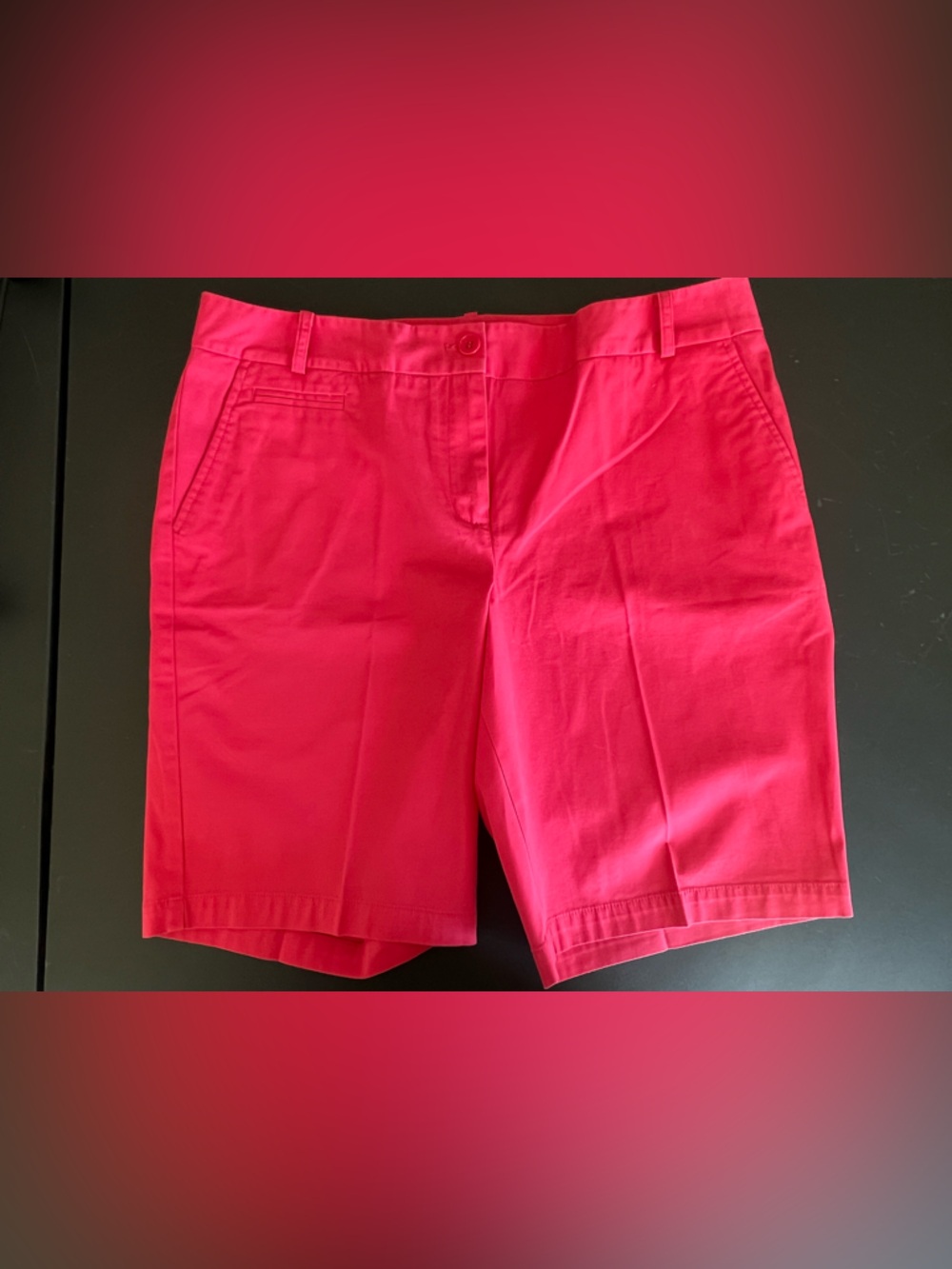 Talbots Cherry Pink Bermuda Shorts 9” 12P